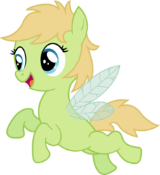 Size: 538x591 | Tagged: safe, artist:pony-of-interest, oc, oc only, flutter pony, g1, g4, cute, filly, g1 to g4, generation leap, open mouth, simple background, smiling, solo, tail, transparent background, vector