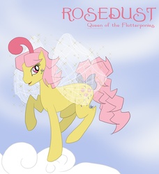 Size: 900x986 | Tagged: source needed, useless source url, safe, artist:liliy, rosedust, flutter pony, g1, g4, female, g1 to g4, generation leap, queen, queen rosedust