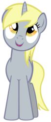 Size: 2500x6000 | Tagged: safe, artist:redink853, derpy hooves, pony, unicorn, g4, race swap, simple background, solo, this will end in tears, this will end in tears and/or death, transparent background, underp, vector, xk-class end-of-the-world scenario