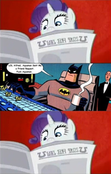 Size: 473x739 | Tagged: safe, rarity, pony, unicorn, g4, ponyville confidential, batman, comic, female, horn, i'll destroy her, mare