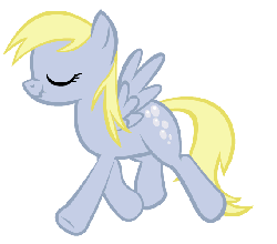 Size: 518x466 | Tagged: safe, derpy hooves, pegasus, pony, g4, animated, female, mare, scrunchy face, trotting