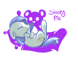 Size: 700x525 | Tagged: safe, artist:cotton, baby sleepy pie, earth pony, pony, g1, eyes closed, sleeping, solo, tail