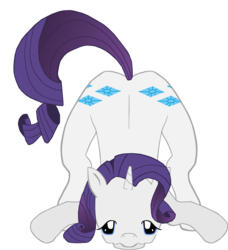 Size: 2501x2737 | Tagged: safe, artist:vapor-tea, rarity, pony, unicorn, g4, butt, face down ass up, female, mare, plot, solo