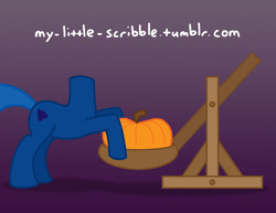 Size: 792x612 | Tagged: safe, artist:scribble, the headless horse, headless horse, g4, 30 minute art challenge, headless, pumpkin