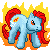 Size: 50x50 | Tagged: safe, waterfire, g3, angry, animated, fire, pixel art, sprite