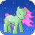 Size: 50x50 | Tagged: safe, minty, pony, g3, animated, female, icon, night, pixel art, simple background, solo, sprite, transparent background, wind