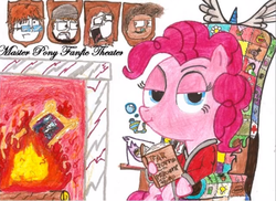Size: 1196x872 | Tagged: artist needed, safe, pinkie pie, g4, fanfic, glasses, mpftheatre