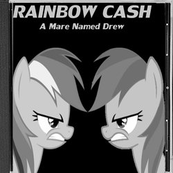 Size: 900x895 | Tagged: safe, artist:kuren247, rainbow dash, g4, cd, johnny cash, parody, song