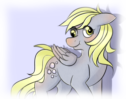 Size: 700x550 | Tagged: safe, artist:cloudbrownie, derpy hooves, pegasus, pony, g4, female, mare, red nosed, solo