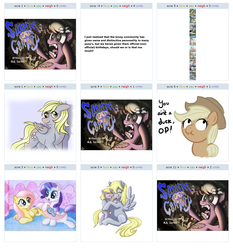 Size: 816x874 | Tagged: safe, screencap, apple bloom, applejack, derpy hooves, dinky hooves, doctor whooves, fluttershy, lily, lily valley, pound cake, pumpkin cake, rainbow dash, rarity, scootaloo, sweetie belle, time turner, pegasus, pony, derpibooru, g4, bingo, clipper, exploitable meme, female, juxtaposition, juxtaposition win, mare, meta, tic tac toe