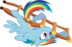 Size: 5000x3249 | Tagged: safe, artist:relaxingonthemoon, rainbow dash, bridle gossip, g4, ladder, rainbow crash, simple background, transparent background, vector