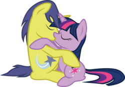 Size: 1069x748 | Tagged: safe, artist:groxy-cyber-soul, comet tail, twilight sparkle, pony, unicorn, g4, duo, female, kiss on the lips, kissing, male, mare, ship:cometlight, shipping, simple background, stallion, straight, transparent background, unicorn twilight