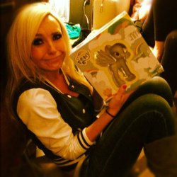 Size: 613x613 | Tagged: safe, derpy hooves, human, pony, g4, cosplay, fashion style, irl, irl human, jessica nigri, photo, toy
