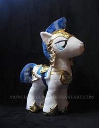 Size: 786x1016 | Tagged: safe, artist:munchforlunch, pony, armor, guard, irl, photo, plushie, royal guard, solo