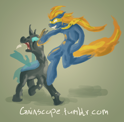 Size: 1240x1214 | Tagged: safe, artist:gaiascope, oc, oc only, changeling, 30 minute art challenge, superhero