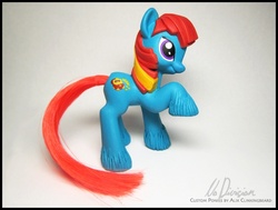 Size: 610x460 | Tagged: safe, artist:nodivision, barnacle, pony, g1, g4, customized toy, g1 to g4, generation leap, irl, mcdonald's, photo, solo, toy
