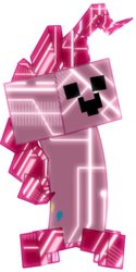 Size: 400x801 | Tagged: safe, artist:baxtermega, pinkie pie, g4, ambiguous gender, creeper, minecraft, simple background, solo, transparent background, vector