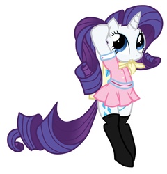 Size: 2016x2100 | Tagged: safe, artist:pyruvate, rarity, pony, unicorn, g4, bipedal, camping outfit, clothes, female, legs together, panties, raripanty, skirt, solo, underwear, upskirt, white underwear