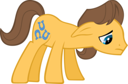 Size: 900x589 | Tagged: safe, artist:gyrotech, caramel, earth pony, pony, g4, winter wrap up, background pony, male, sad, simple background, solo, stallion, transparent background, vector