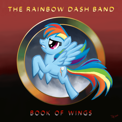 Size: 800x800 | Tagged: safe, artist:kefkafloyd, rainbow dash, g4, album cover, book of dreams, parody, ponified, ponified album cover, steve miller band