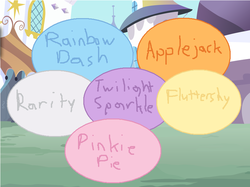 Size: 801x598 | Tagged: safe, artist:twinkletail, applejack, fluttershy, pinkie pie, rainbow dash, rarity, twilight sparkle, g4, ask, mane six, ms paint, oval ponies, wat
