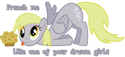 Size: 800x367 | Tagged: safe, derpy hooves, pegasus, pony, g4, draw me like one of your french girls, female, mare, solo