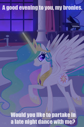 Size: 807x1222 | Tagged: safe, princess celestia, pony, g4, adventure in the comments, bedroom ponies, brony, bronybait, explicit comments, female, gif party, looking at you, magic, meme, night, party in the comments, raised hoof, raised leg, smiling, solo, spread wings
