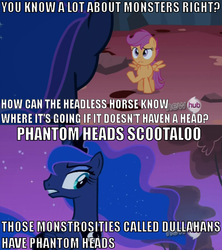 Size: 677x762 | Tagged: safe, princess luna, scootaloo, g4, comic, image macro