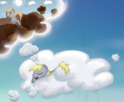 Size: 1024x845 | Tagged: safe, artist:sloverdable, derpy hooves, pegasus, pony, g4, dream, female, mare, muffin