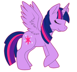 Size: 700x650 | Tagged: safe, artist:pasteldragon, twilight sparkle, alicorn, pony, g4, female, mare, simple background, solo, spread wings, transparent background, twilight sparkle (alicorn), vector, wings