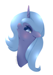 Size: 900x1267 | Tagged: safe, artist:xeella, princess luna, pony, g4, female, s1 luna, simple background, solo