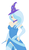 Size: 949x1633 | Tagged: dead source, safe, artist:fribox, trixie, human, g4, breasts, clothes, female, hand on hip, hat, humanized, simple background, solo, trixie's hat, white background