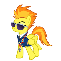 Size: 5576x5576 | Tagged: safe, artist:freak0uo, spitfire, pegasus, pony, g4, wonderbolts academy, .svg available, absurd resolution, clothes, show accurate, simple background, spitfire's eyebrows, spitfire's tie, sunglasses, transparent background, uniform, vector, wonderbolts dress uniform