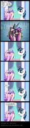 Size: 711x2996 | Tagged: safe, artist:niban-destikim, princess cadance, shining armor, g4, bags under eyes, bloodshot eyes, comic, messy mane, shining armor is a goddamn moron, snot, this will end in a night on the couch, tired, yellow teeth