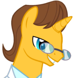 Size: 611x644 | Tagged: safe, doctor horse, doctor stable, pony, unicorn, g4, glasses, handsome face, male, simple background, solo, stallion, transparent background, vector