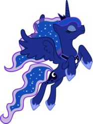 Size: 900x1201 | Tagged: safe, artist:akili-amethyst, princess luna, pony, g4, eyes closed, female, flying, simple background, solo, transparent background, vector