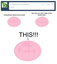 Size: 520x584 | Tagged: safe, artist:twinkletail, pinkie pie, g4, ask, oval ponies, wat