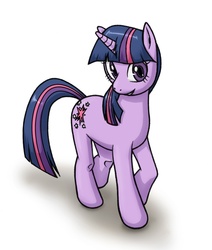 Size: 722x851 | Tagged: safe, artist:yuuyatails, twilight sparkle, pony, unicorn, g4, female, mare, simple background, solo, unicorn twilight, white background