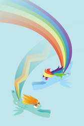 Size: 2000x3000 | Tagged: safe, artist:robynne, lightning dust, rainbow dash, g4, wonderbolts academy