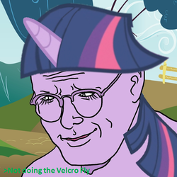 Size: 571x571 | Tagged: safe, twilight sparkle, g4, costanza face, george costanza, glasses, greentext, text