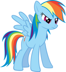 Size: 900x975 | Tagged: safe, rainbow dash, g4, angry, simple background, spread wings, transparent background, vector