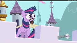 Size: 960x540 | Tagged: safe, edit, edited screencap, screencap, twilight sparkle, g4, the crystal empire, goatee, moustache, special eyes