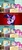 Size: 699x1554 | Tagged: safe, edit, edited screencap, screencap, fluttershy, pinkie pie, rainbow dash, twilight sparkle, earth pony, pegasus, pony, unicorn, g4, bed, blanket, comic, dialogue, egg, egghead, eyes closed, frown, glare, gritted teeth, hospital, hospital bed, hospital gown, lamp, literal, luigi, male, mama luigi, open mouth, pillow, pointing, pun, super mario, super mario world, wat