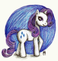 Size: 875x913 | Tagged: safe, artist:candyapplecat, rarity, pony, g4, solo, traditional art