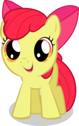 Size: 3000x4805 | Tagged: safe, artist:laberoon, apple bloom, earth pony, pony, g4, cute, female, filly, foal, open mouth, simple background, smiling, solo, transparent background, vector