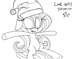 Size: 857x663 | Tagged: safe, artist:extradan, fluttershy, g4, christmas, hat