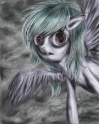 Size: 1200x1500 | Tagged: safe, artist:klalaskaxd, cloudchaser, pegasus, pony, g4, female, looking at you, mare, solo