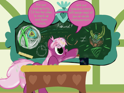 Size: 825x622 | Tagged: safe, artist:frist44, cheerilee, g4, cheerilee-s-chalkboard, ponyville schoolhouse, red ring of death, tengen toppa gurren lagann, tumblr