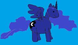 Size: 954x552 | Tagged: safe, princess luna, alicorn, pony, g4, female, ms paint, quality, solo, stylistic suck