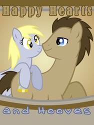 Size: 768x1024 | Tagged: safe, artist:ludiculouspegasus, derpy hooves, doctor whooves, time turner, pegasus, pony, g4, female, hearts and hooves day, male, mare, ship:doctorderpy, shipping, stallion, straight, valentine